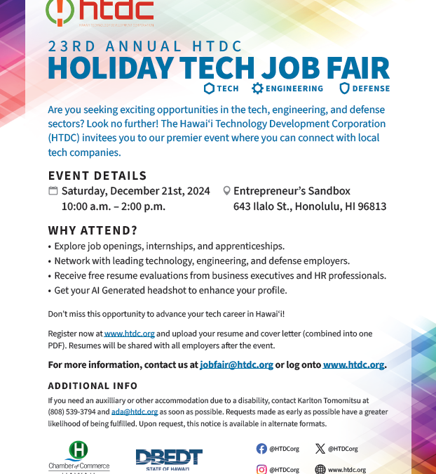 23rd Annual HTDC Holiday Tech Job Fair